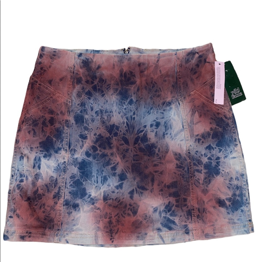 Tie-dye jean skirt wild fable size 10 NWT
